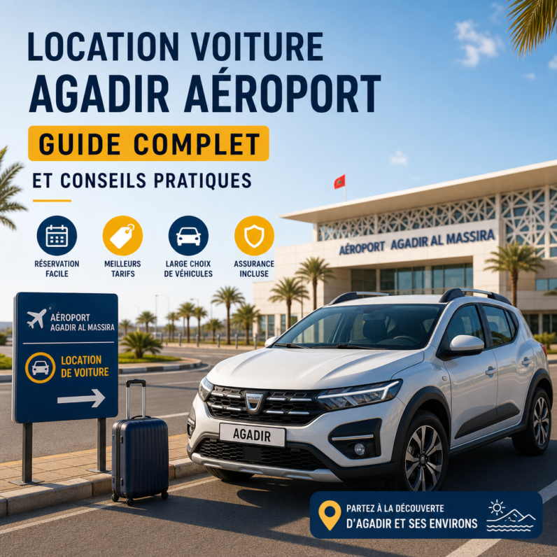 location voiture Agadir aeroport Voiture de location à l’aéroport d’Agadir avec conseils pratiques et guide de service