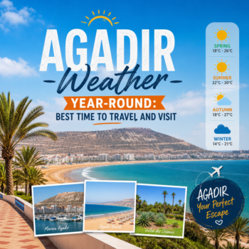 Agadir weather guide showing seasonal temperatures and travel tips for year-round visits